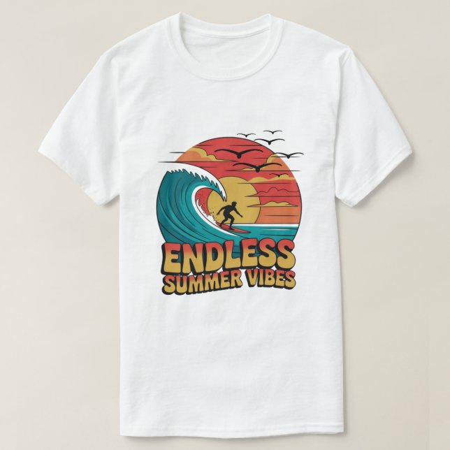 Salty Kisses & Sunset Dreams T Shirt (Design framsida)