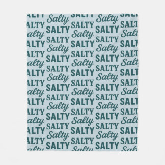 Salty Life Coastal Lover - Teal Blue Graphic Print Fleecefilt