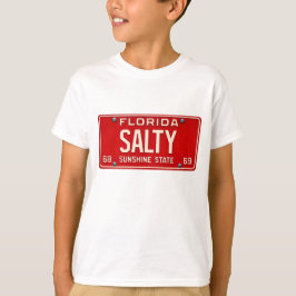 Salty Life Retro Florida Registreringsskylt Pojkar T Shirt
