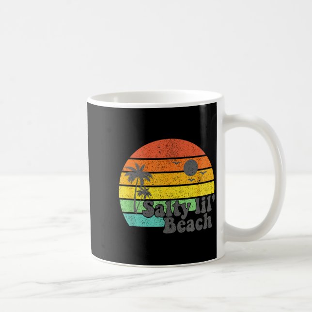 Salty Lil Beach Retro Vacation Funny Summer Quote  Kaffemugg (Höger)