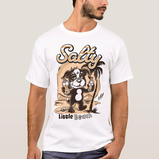 Salty Little Beach T Shirt (Framsida)