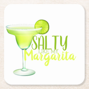 Salty Margarita Underlägg Papper Kvadrat