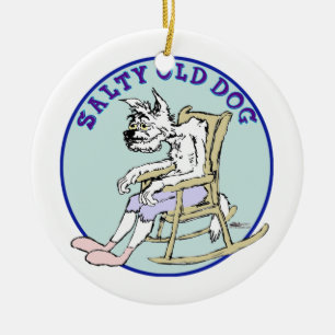 Salty Old Hund Julgransprydnad Keramik
