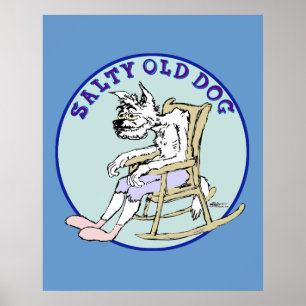 Salty Old Hund Poster