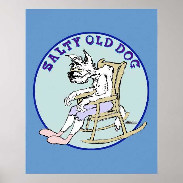Salty Old Hund Poster (Framsidan)