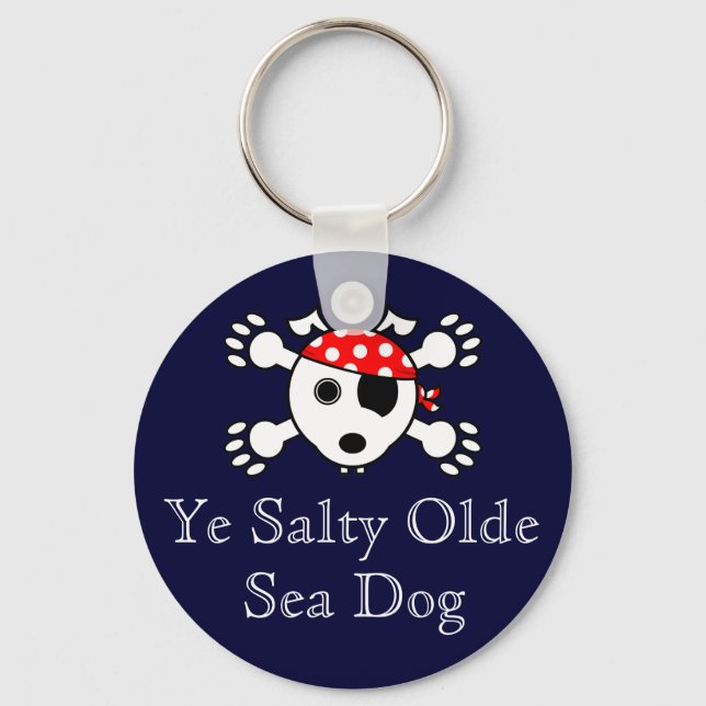 Salty Olde Sea Hund Nyckelring (Framsida)