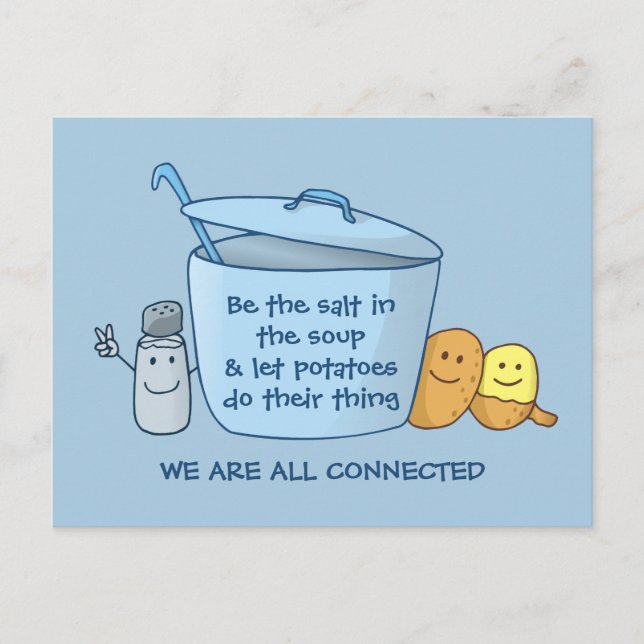 Salty Potato Soppa Vykort (Framsida)