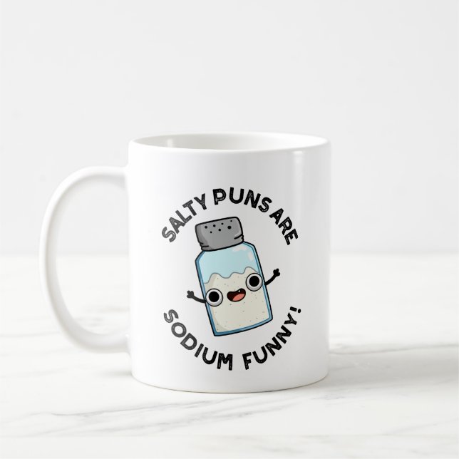 Salty Puns är natriumfunna kemiskt saltpun Kaffemugg (Vänster)
