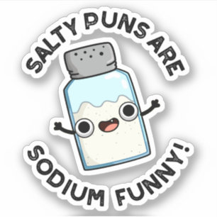 Salty Puns är natriumfunna kemiskt saltpun Klistermärken