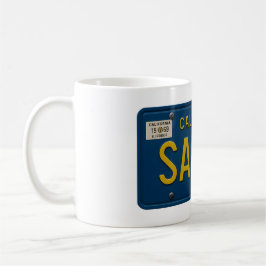 Salty Retro 1969 California License Plate Graphic Kaffemugg