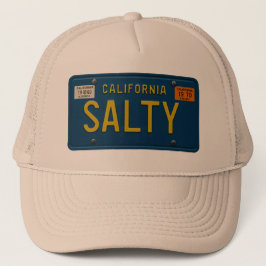 Salty -Retro 1969 California License Plate Graphic Keps