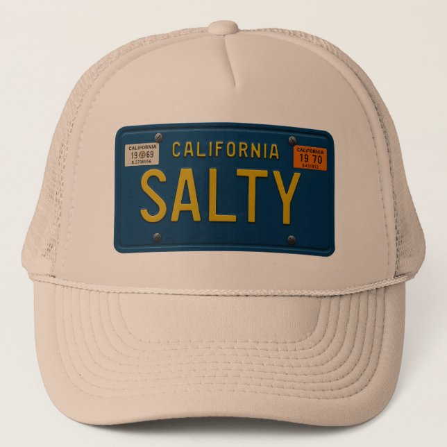 Salty -Retro 1969 California License Plate Graphic Keps (Framsida)