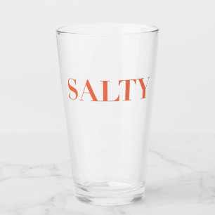 SALTY Sarcastic Typography Design in Orange Red Glaskopp