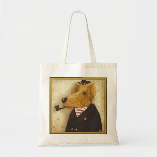 Salty Sea Hund Tote Bag Tygkasse (Framsidan)