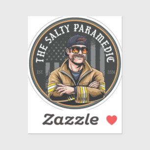 Salty Sjukvårdare HD Black Sticker Klistermärken