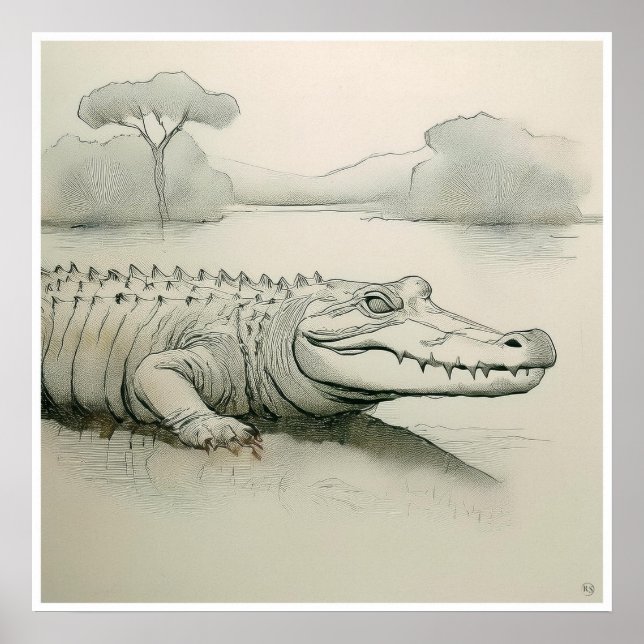 Salty Teckning - Art Print Poster (Framsidan)