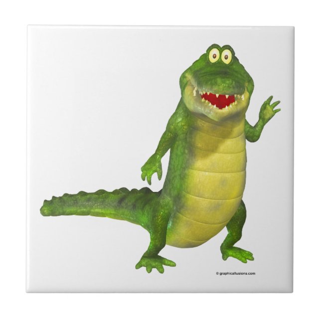 Salty the Crokodile Kakelplatta (Framsidan)