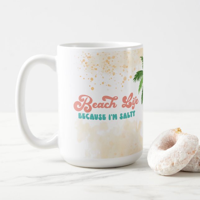 Salty Vibes Beach Life Kaffemugg (Med munk)
