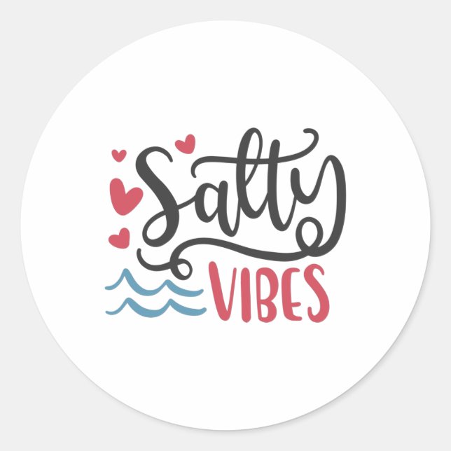 Salty vibes runt klistermärke (Framsida)
