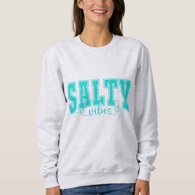 Salty Vives | Coastal Beach Vibes for Ocean Lovers T Shirt (Framsida)