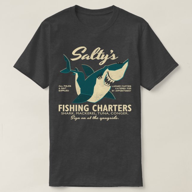 Saltys fiskecharter t shirt (Design framsida)
