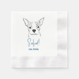 Salud! Boston Terrier Bröllop Napkins Pappersservett