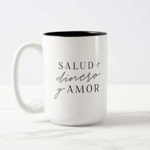 Salud Dinero y Kärlek Två-Tonad Mugg