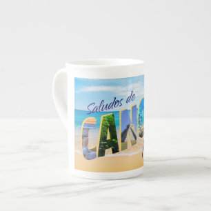 Saludos de Cancun - hälsningar från den Cancun Benporslin Mugg