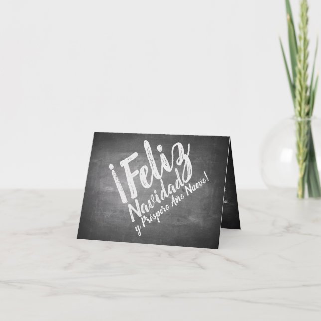 Saludos De Navidad en La Pizarra Kort (Framsida)