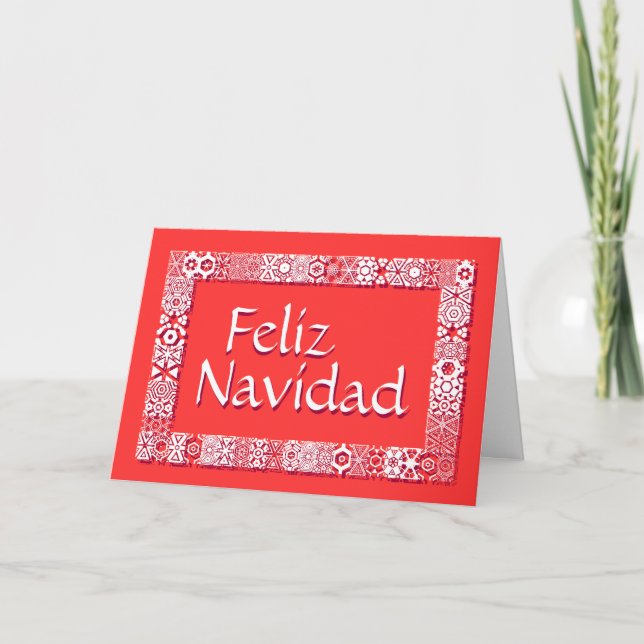 Saludos Feliz Tarjeta De Navidad. Saludo dentro Helgkort (Framsida)