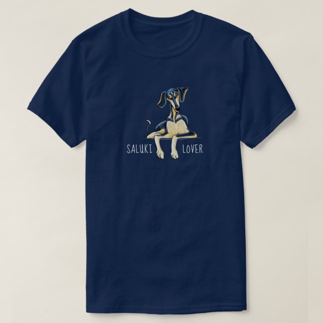 Saluki Älskare Personlig T-Shirt (Design framsida)