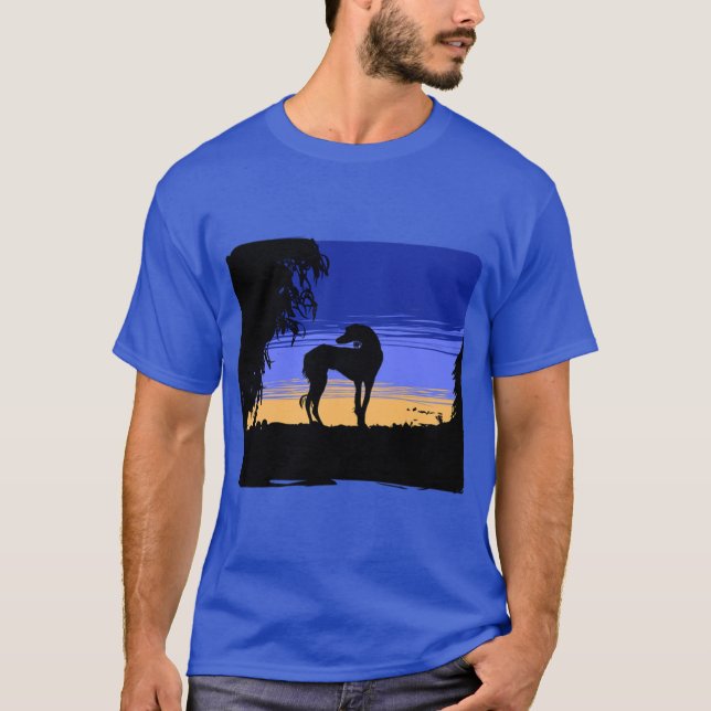 Saluki at night tee (Framsida)
