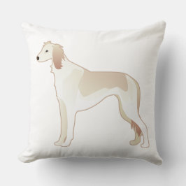 Saluki Basic Hund aveln Illustration Silhouette Kudde