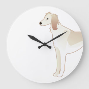 Saluki Basic Hund aveln Illustration Silhouette Stor Klocka