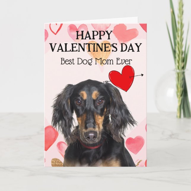 Saluki Bästa Hundmamma Anpassad Alla hjärtans dag- Helgkort (Framsida)