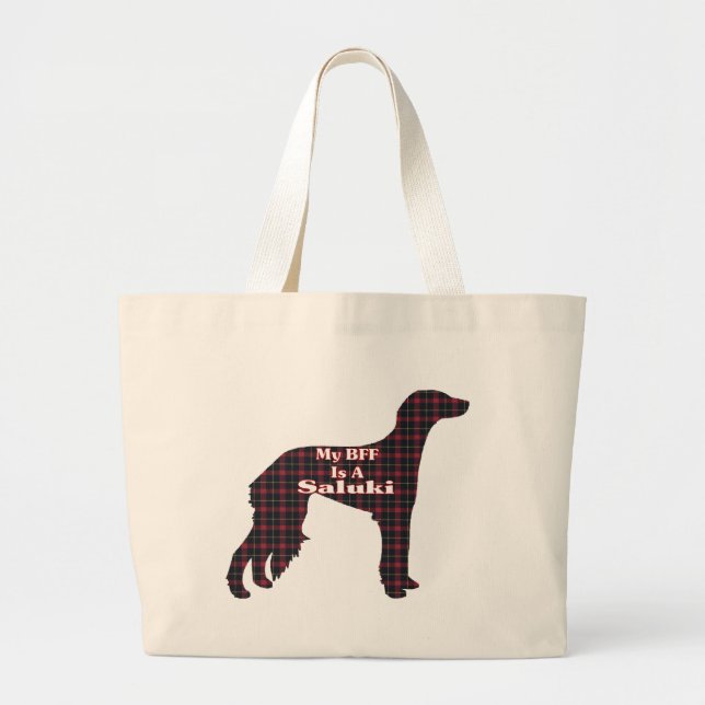 Saluki BFF-gåvor Jumbo Tygkasse (Framsidan)