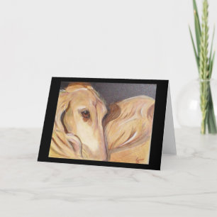 Saluki drömm hälsningkortet kort