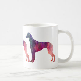Saluki Geometric Mönster Silhouette Kaffemugg