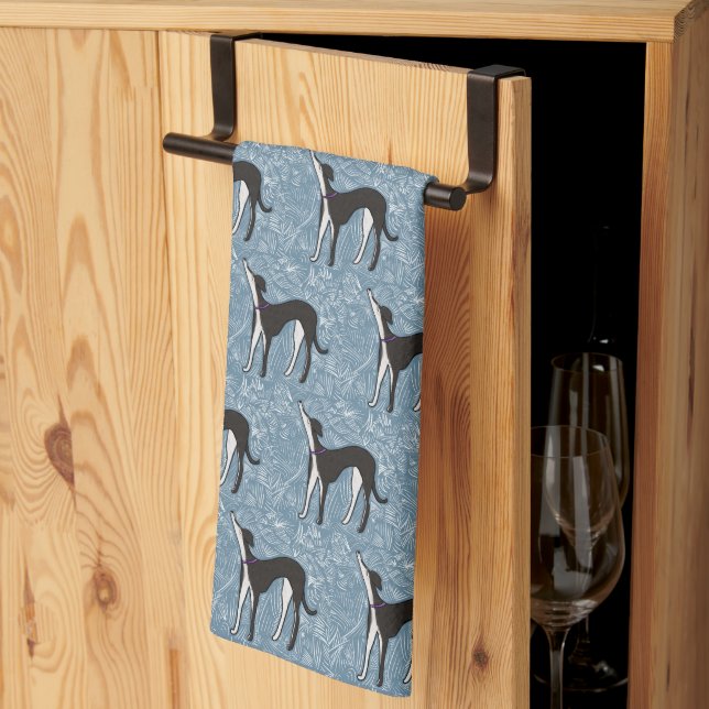 Saluki Greyhound Kökshandduk (Thirds Fold)