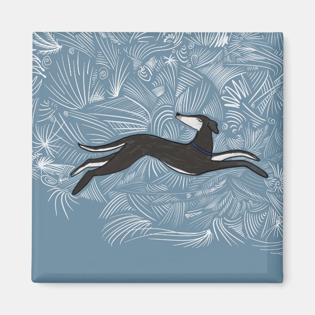 Saluki Greyhound Magnet (Framsidan)