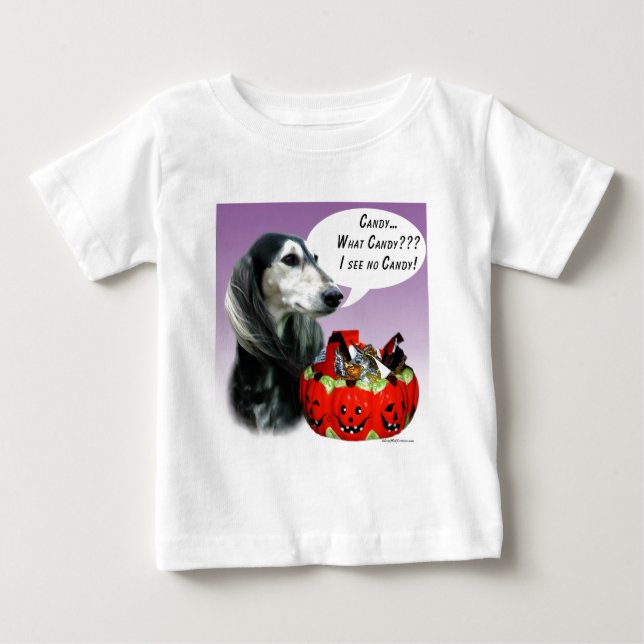 Saluki Halloween Candy T-shirt (Framsida)