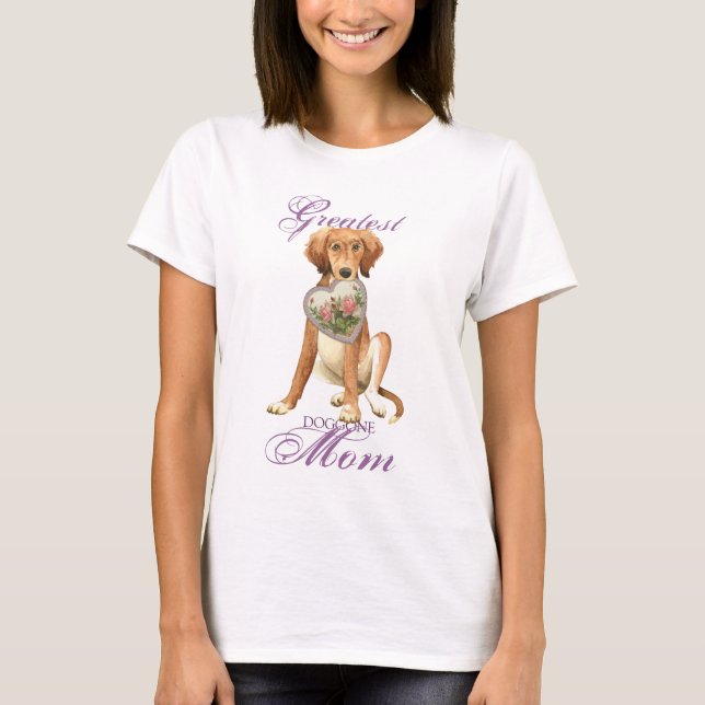 Saluki Heart Mamma T-shirt (Framsida)