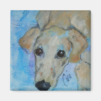 Saluki Hund Art Square Magnet