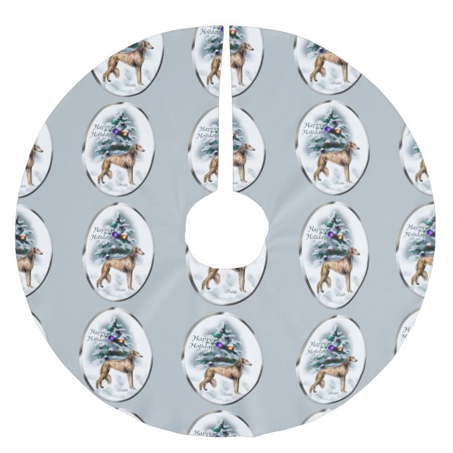 Saluki-jul Julgransmatta Borstad Polyester (Framsidan)