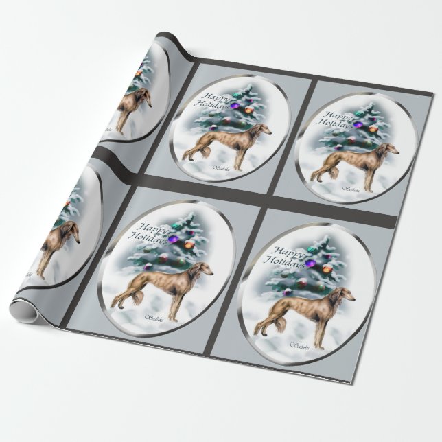 Saluki-jul Presentpapper (Utrullad)