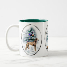 Saluki-julklappar Två-Tonad Mugg