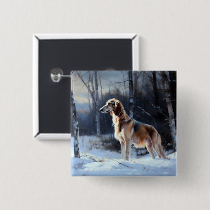Saluki Låt det snöa jul Knapp