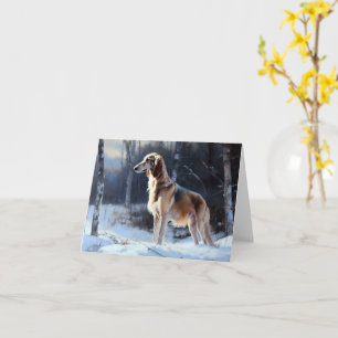 Saluki Låt det snöa jul Kort