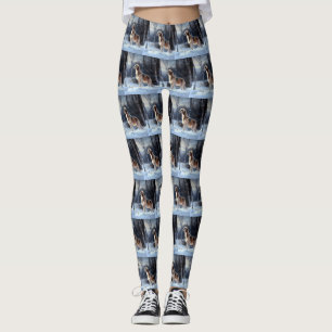 Saluki Låt Det Snöa Jul Leggings