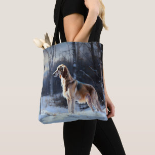 Saluki Låt det snöa jul Tygkasse